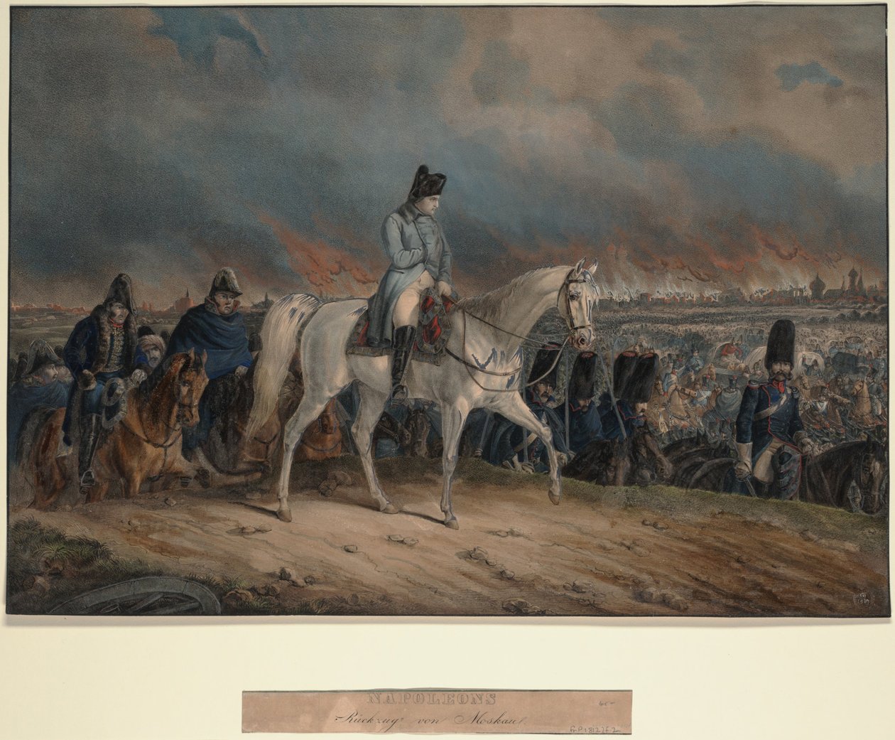 Rekolekcje Napoleona z Moskwy, 1847 autorstwa Unbekannt