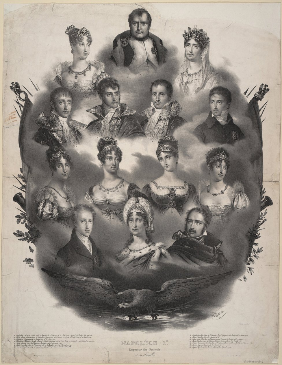 Napoleon I. Bonaparte i jego rodzina, 1832 autorstwa Unbekannt
