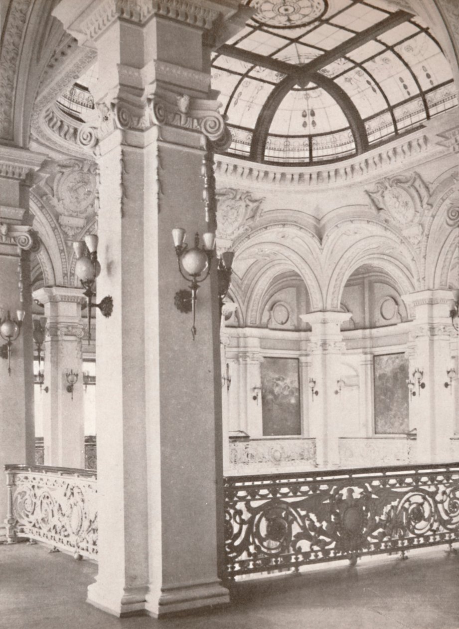 Biblioteka Narodowa: róg galerii z widokiem na czytelnię publiczną, 1914 autorstwa Unbekannt