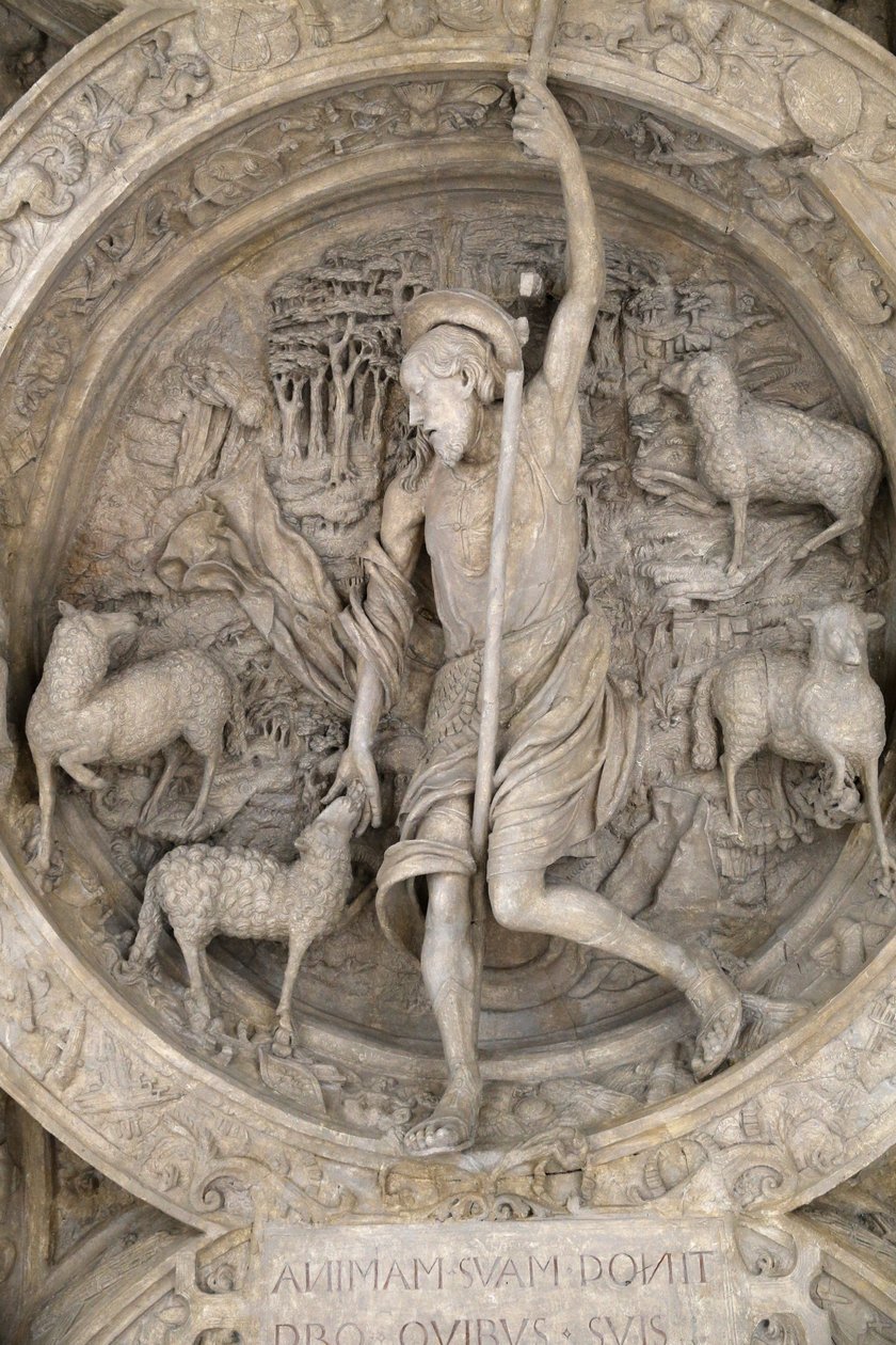 Narodowe Muzeum Zabytków Francuskich. Arka drzwi Gros Horloge. Dobry Pasterz. Obsada, Paryż, Francja autorstwa Unbekannt