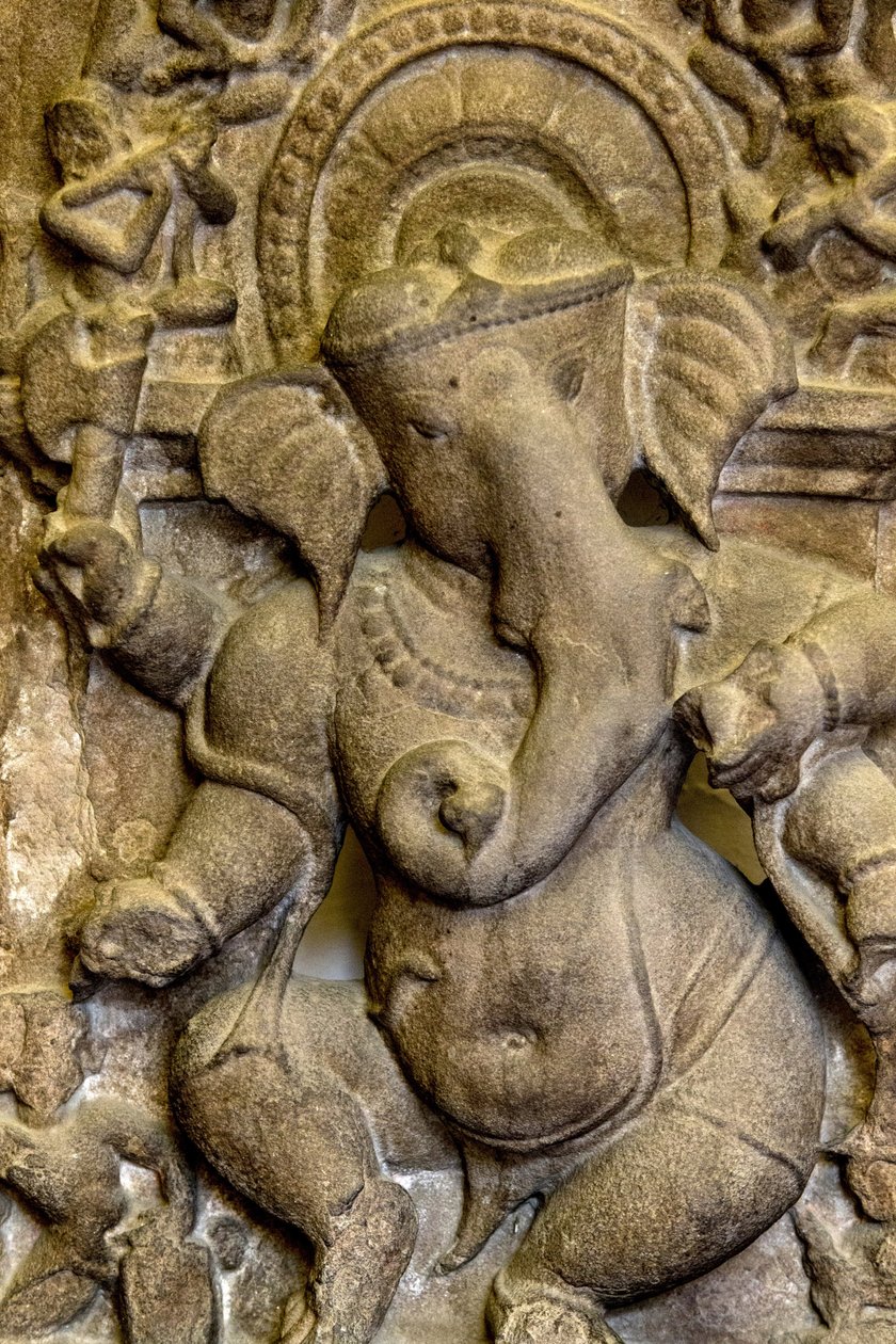 Muzeum Narodowe Indii, Delhi. Ulga Ganesha. Szczegół. Indie. autorstwa Unbekannt
