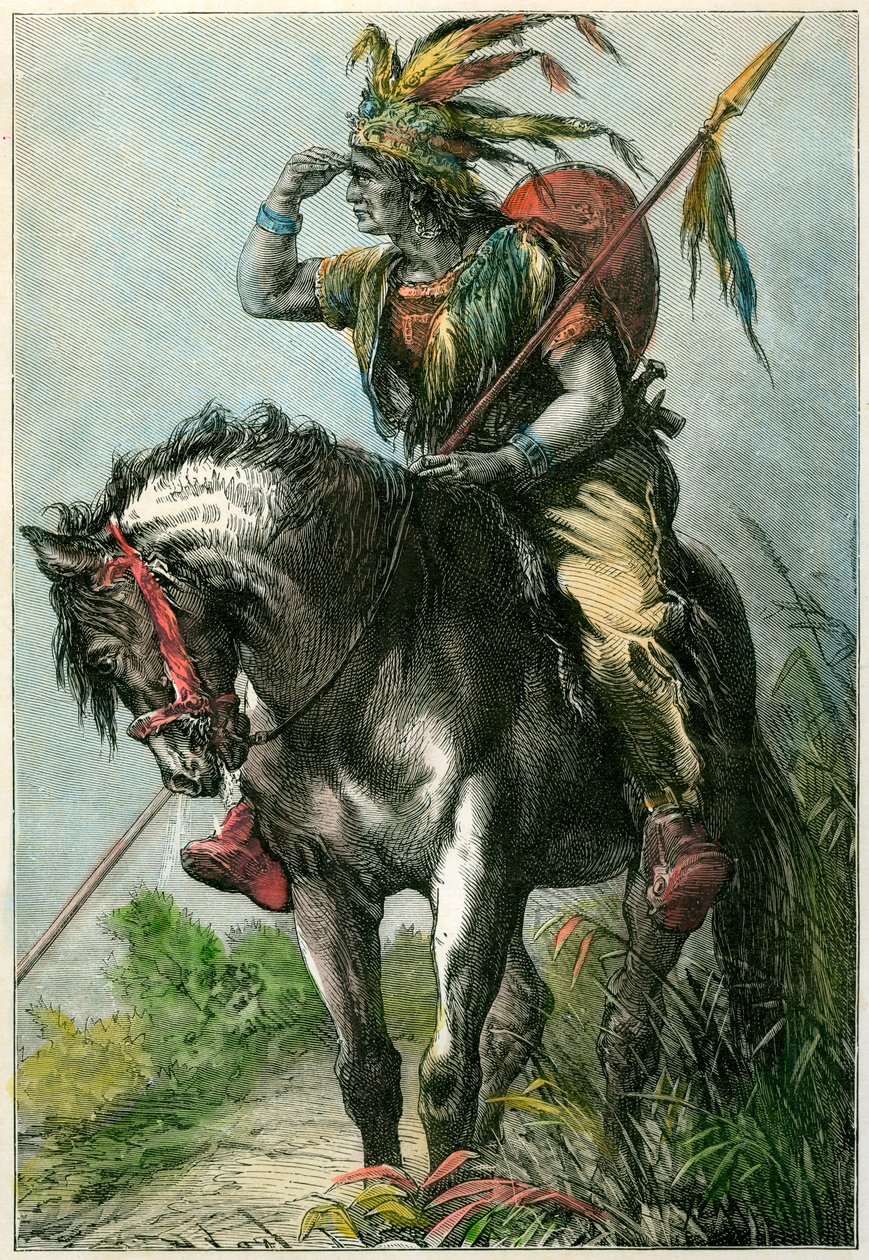 Indianin skaut, c1870 autorstwa Unbekannt