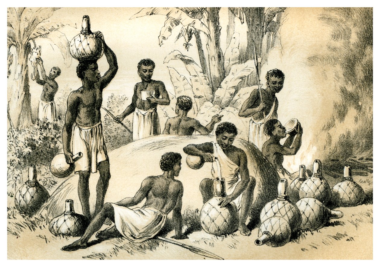 Tubylcy robią Pombe, 1883 autorstwa Unbekannt