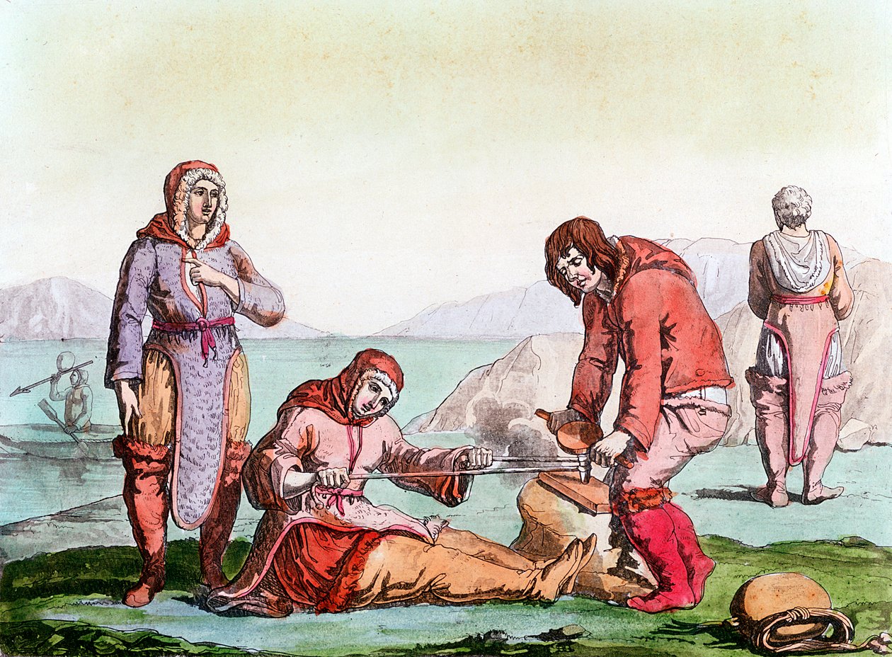Mieszkańcy Arktyki, 1825-1835 autorstwa Unbekannt