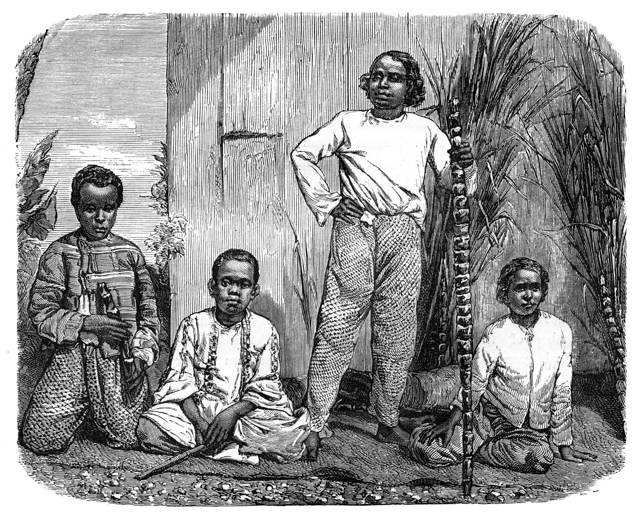 Tubylcy z wyspy Reunion, c1890 autorstwa Unbekannt