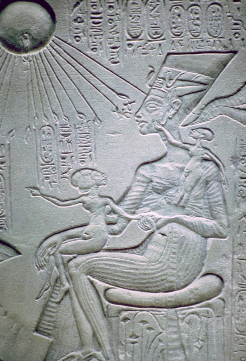 Nefertiti i dwie jej córki autorstwa Unbekannt