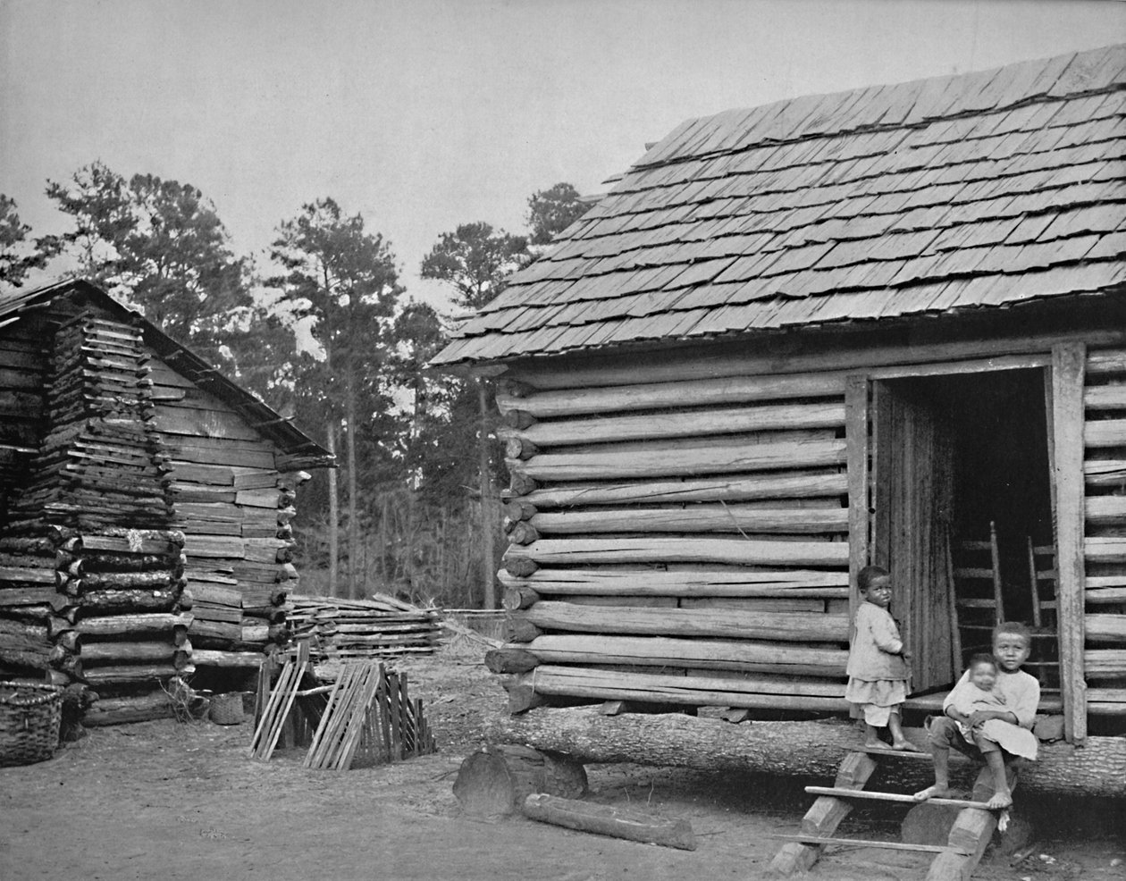 Negro Log Huts, Thomasville, Georgia, ok. 1897. autorstwa Unbekannt