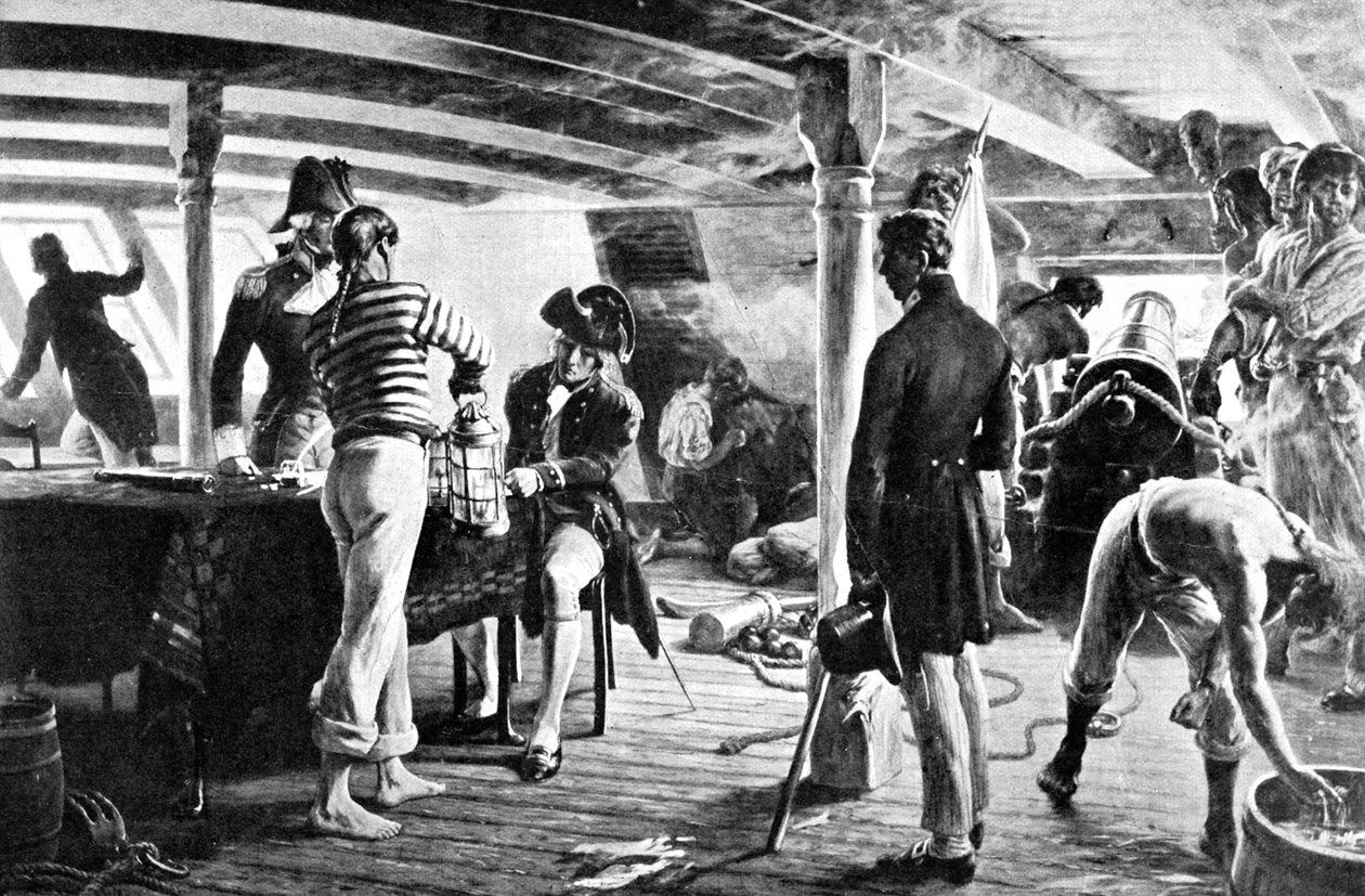 Nelson pieczętuje swoje historyczne przesłanie w Kopenhadze, 1801 r. autorstwa Unbekannt