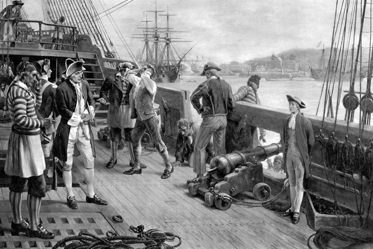 Nelsons Pierwsza stopa w marynarce, Chatham, 1771 autorstwa Unbekannt
