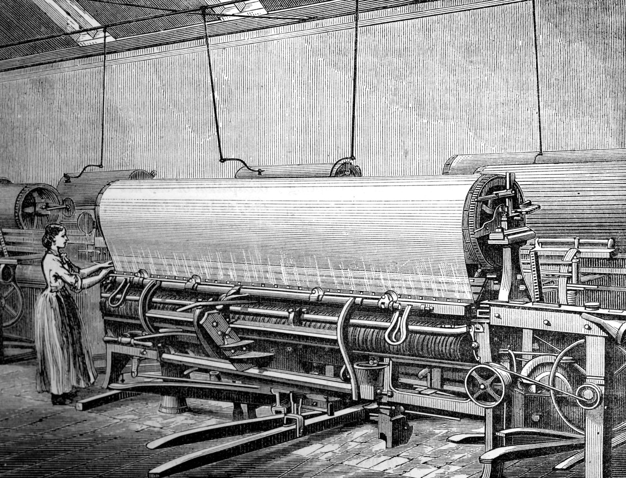 Krosno tkackie w fabryce Stuartów, ok. 1880 r. autorstwa Unbekannt