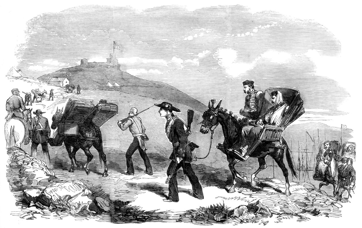 Nowa usługa transportu pogotowia ratunkowego, 1855 r. autorstwa Unbekannt