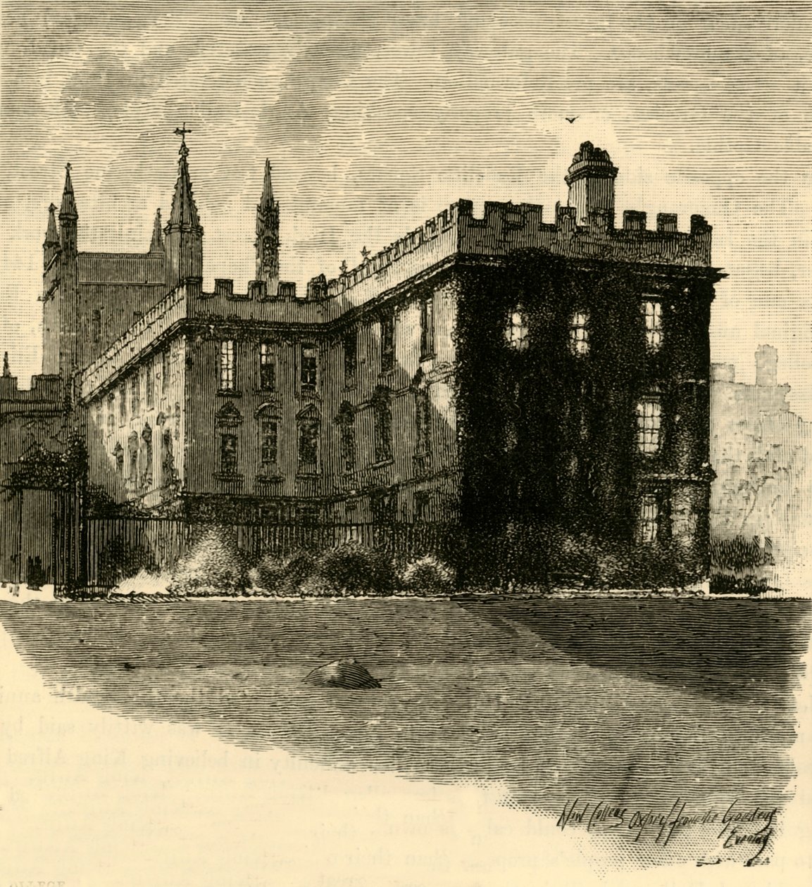 New College, z Ogrodów, 1898. autorstwa Unbekannt