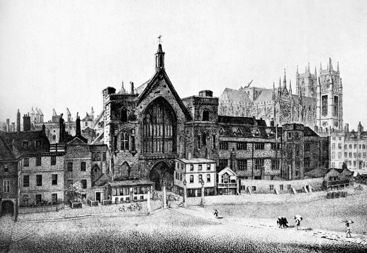 New Palace Yard, Westminster, XVIII wiek, ok. 1905 autorstwa Unbekannt