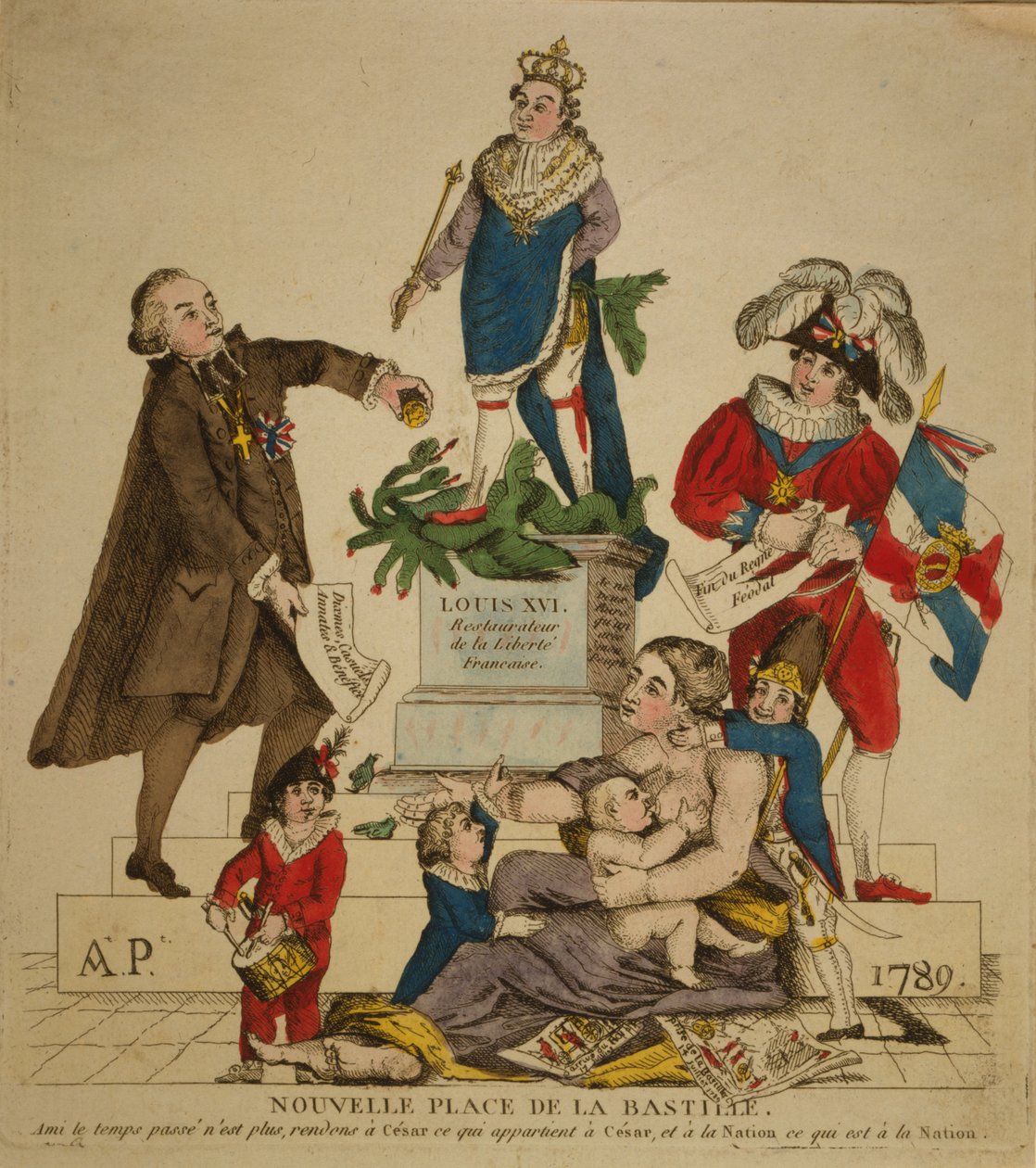 Nowy Place de la Bastille, 1789. autorstwa Unbekannt