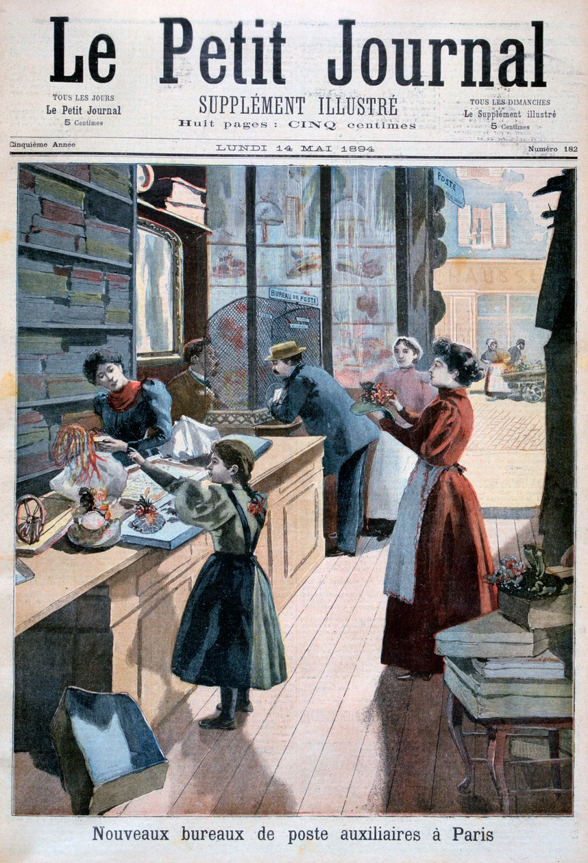 Nowe pomocnicze urzędy pocztowe, Paryż, 1894 autorstwa Unbekannt