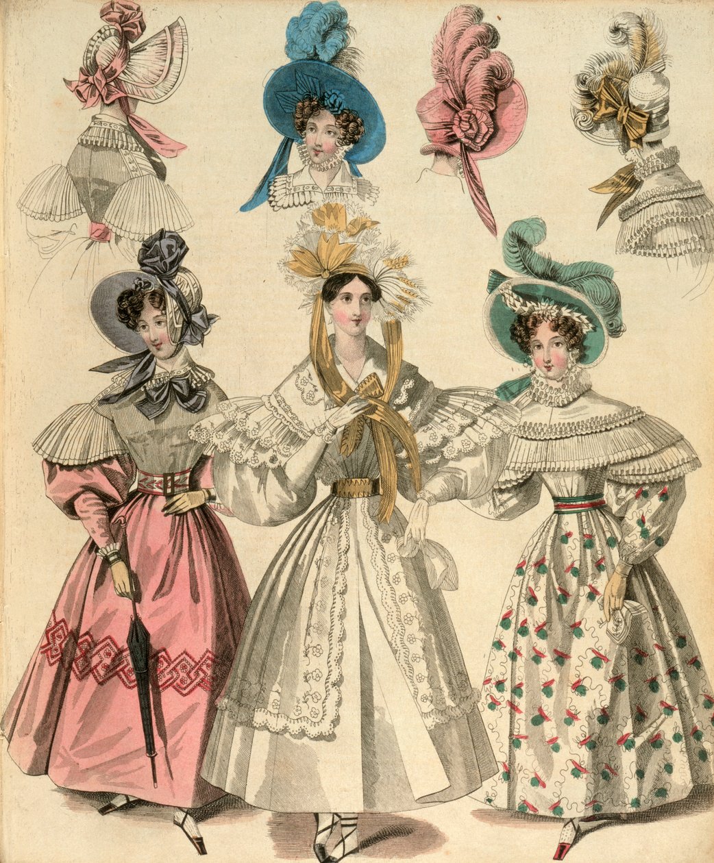 Najnowsza moda w Londynie i Paryżu, c1830-c1840 autorstwa Unbekannt