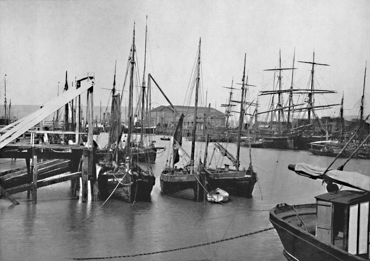 Newhaven - W porcie, 1895 autorstwa Unbekannt