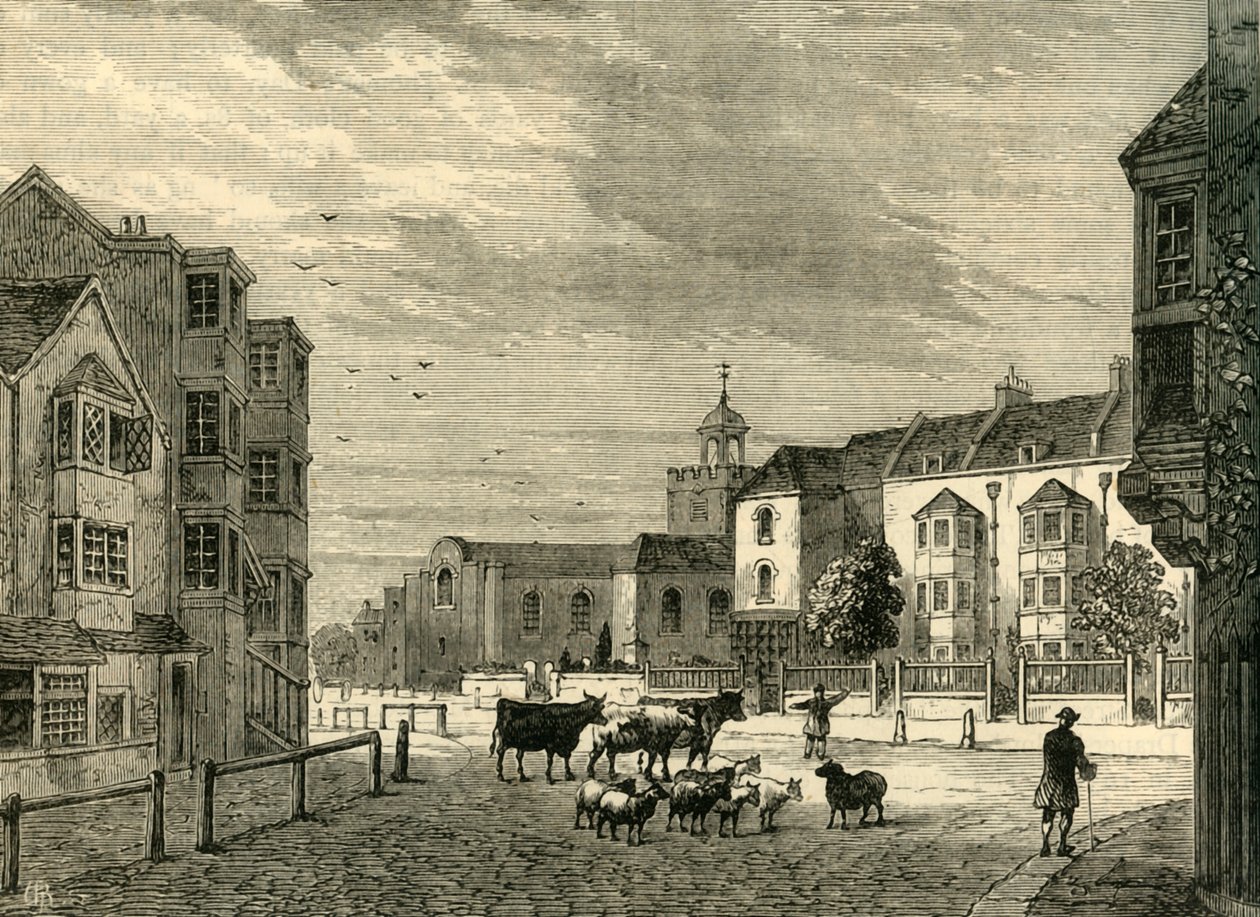 Newington Butts w 1820, c1878. autorstwa Unbekannt