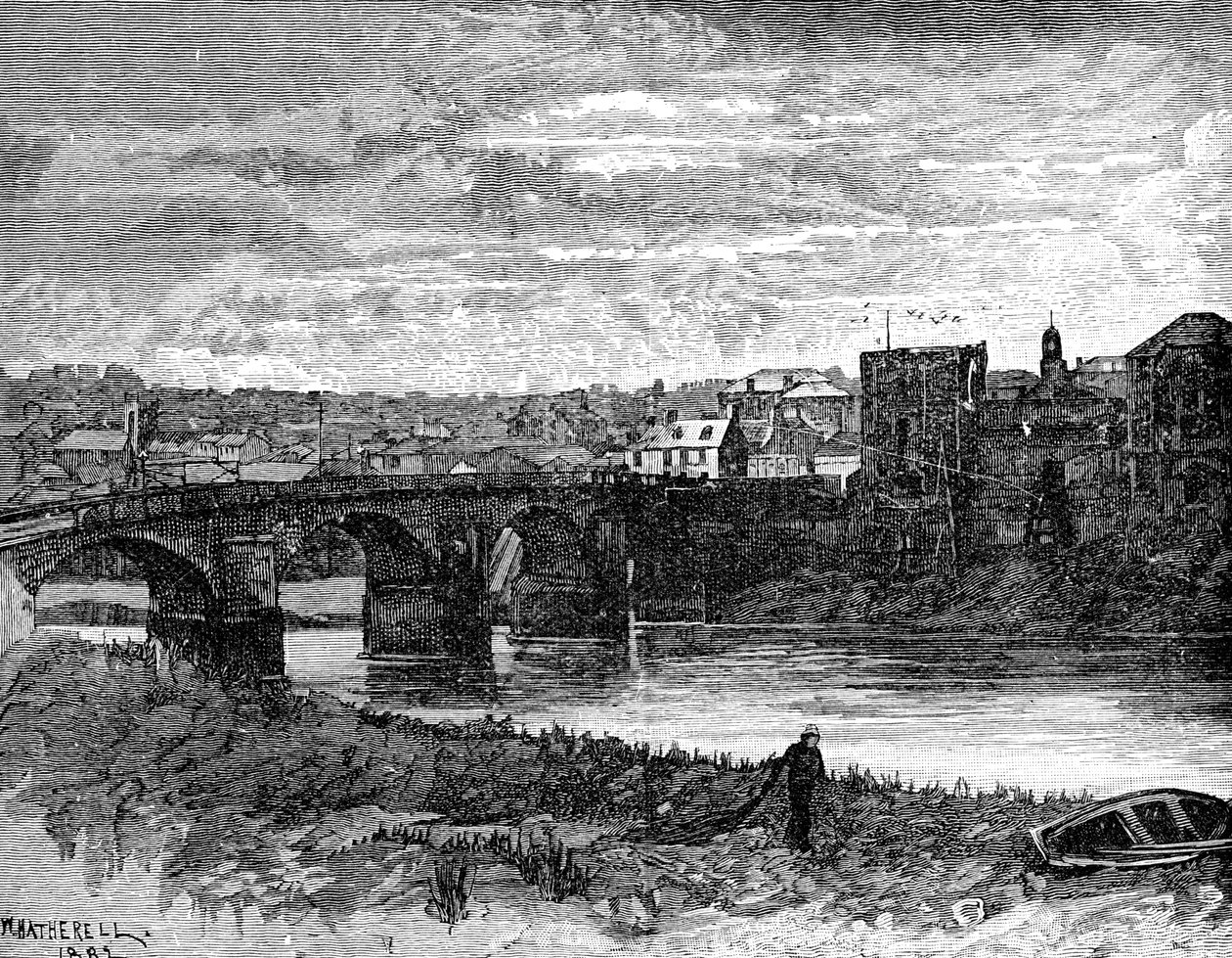 Zamek i most Newport, Newport, Walia, 1900 autorstwa Unbekannt