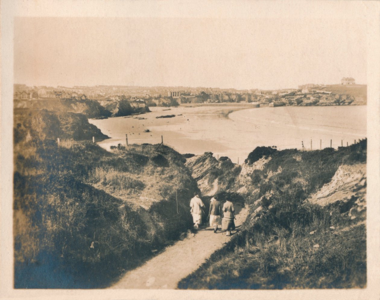 Newquay Cliff Ścieżka do plaży Tolcarne, 1927 autorstwa Unbekannt