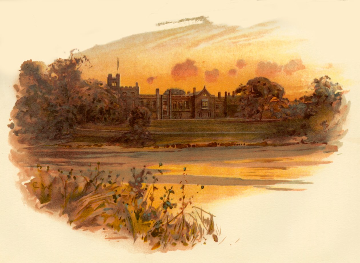 Opactwo Newstead, Nottinghamshire, ok. 1890 r. autorstwa Unbekannt