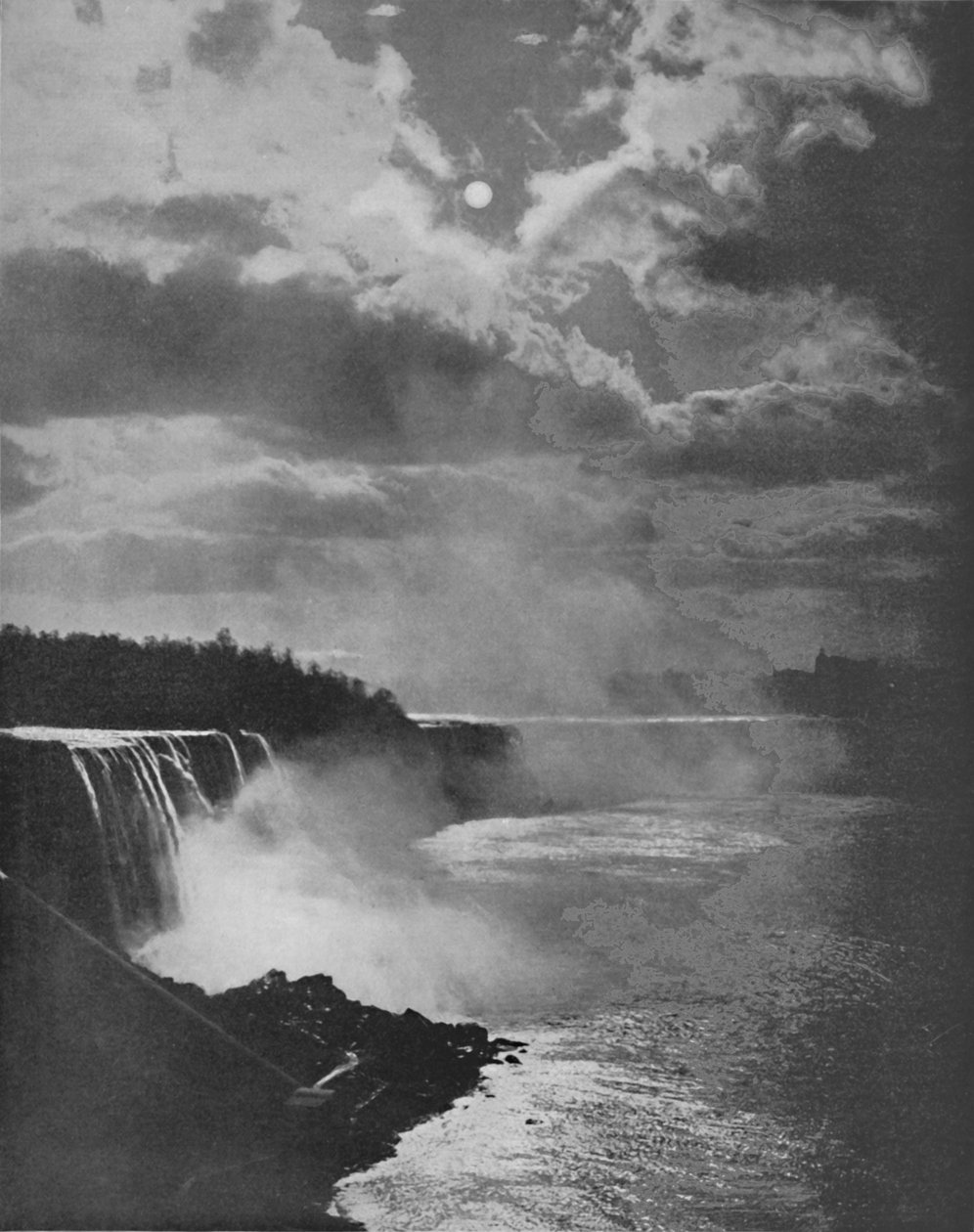Niagara Przy świetle księżyca, XIX w. autorstwa Unbekannt