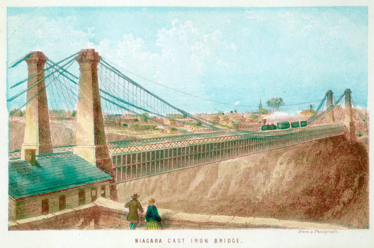 „Niagara Cast Iron Bridge”, Nowy Jork, USA, c1855-c1860 autorstwa Unbekannt