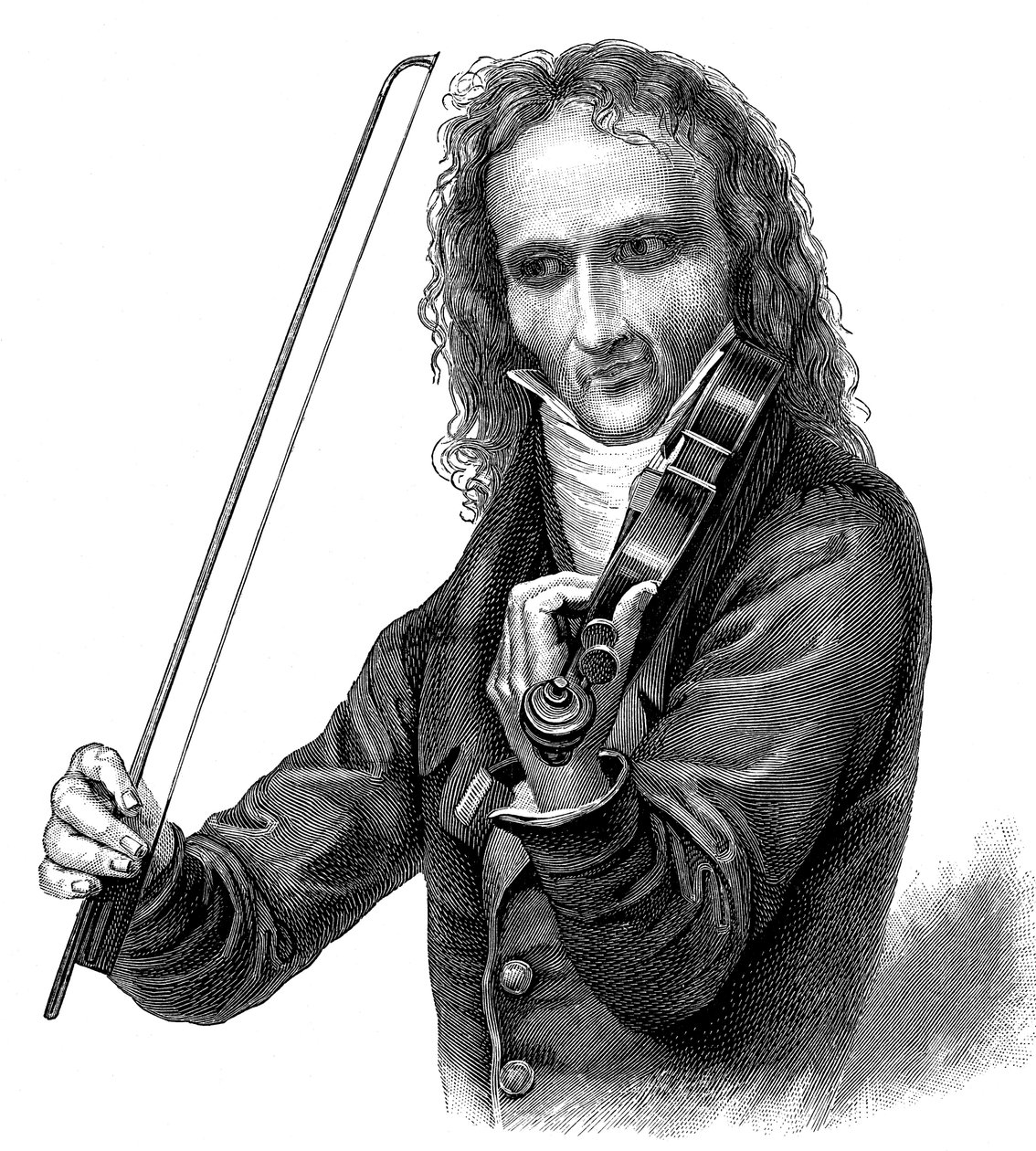 Niccolò Paganini, włoski skrzypek, altowiolista i kompozytor, lata 30. XIX wieku. autorstwa Unbekannt