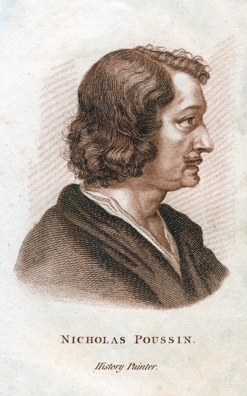 Nicolas Poussin, francuski malarz klasyczny, ok. XIX w. autorstwa Unbekannt