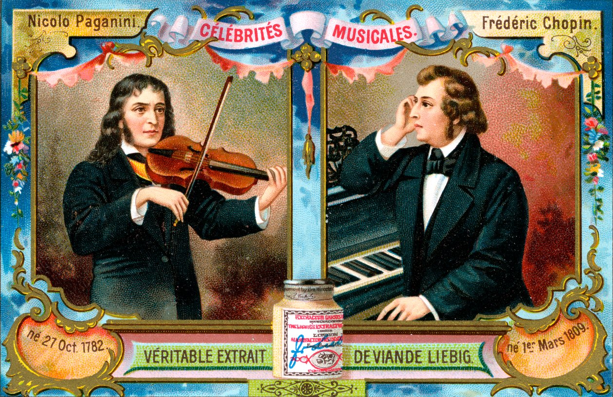 Nicolo Paganini i Fryderyk Chopin, ok. 1900 autorstwa Unbekannt