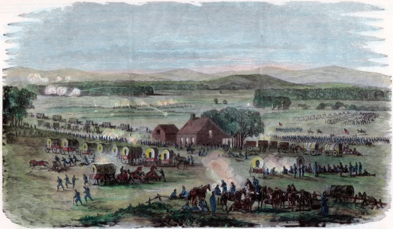 Noc bitwy Cedar Mountain, Culpeper County, Virginia, wojna secesyjna, 9 sierpnia 1862 r autorstwa Unbekannt