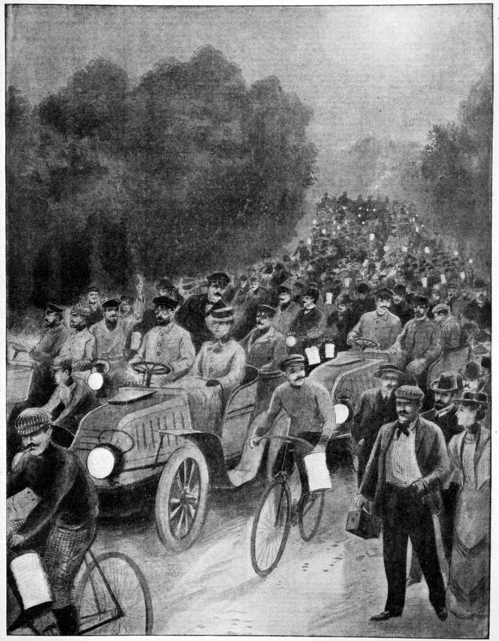 Noc wyjazdu, wyścig z Paryża do Wiednia, 1902 autorstwa Unbekannt