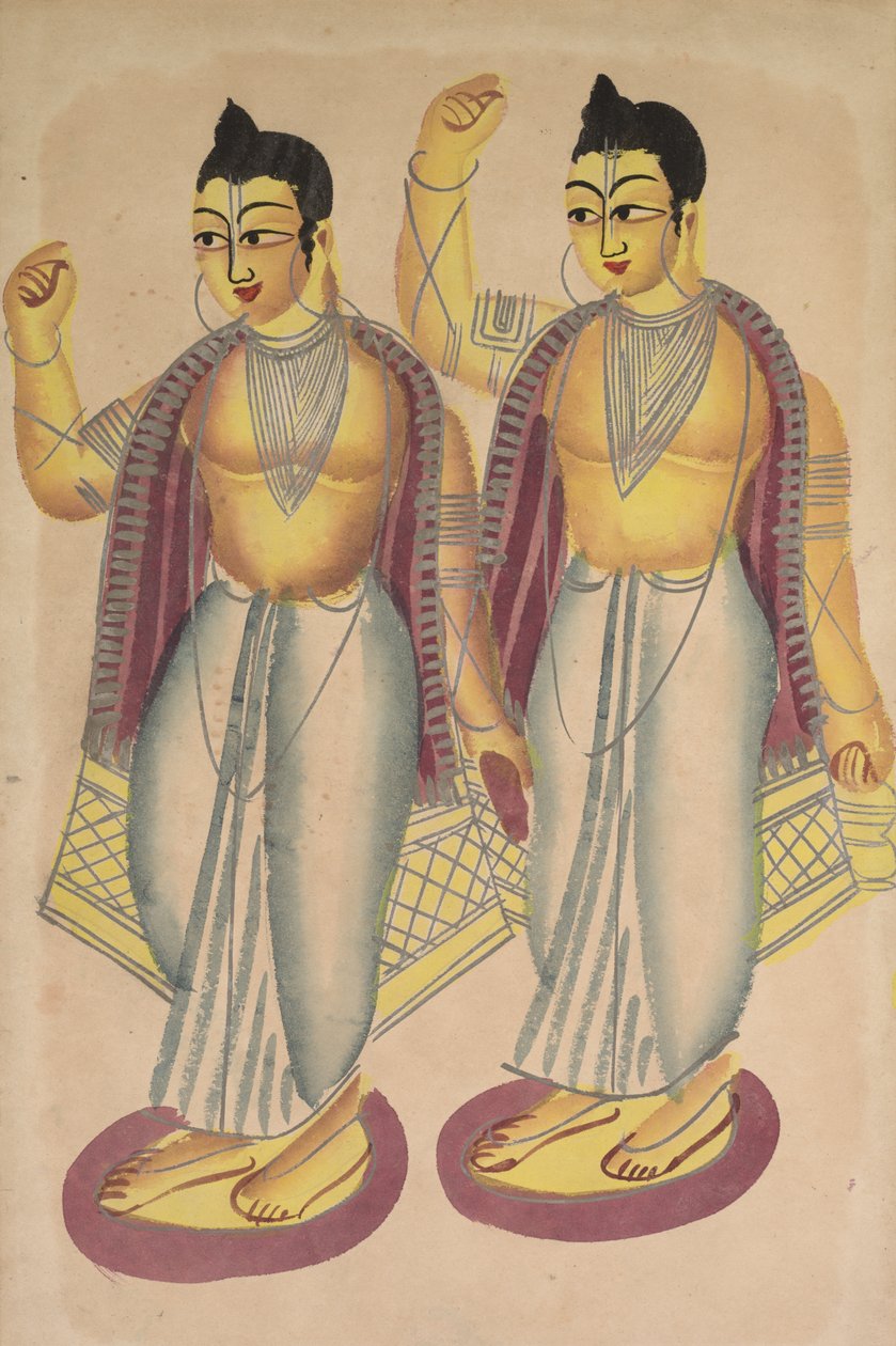 Nitai i Gaur, 1800. autorstwa Unbekannt