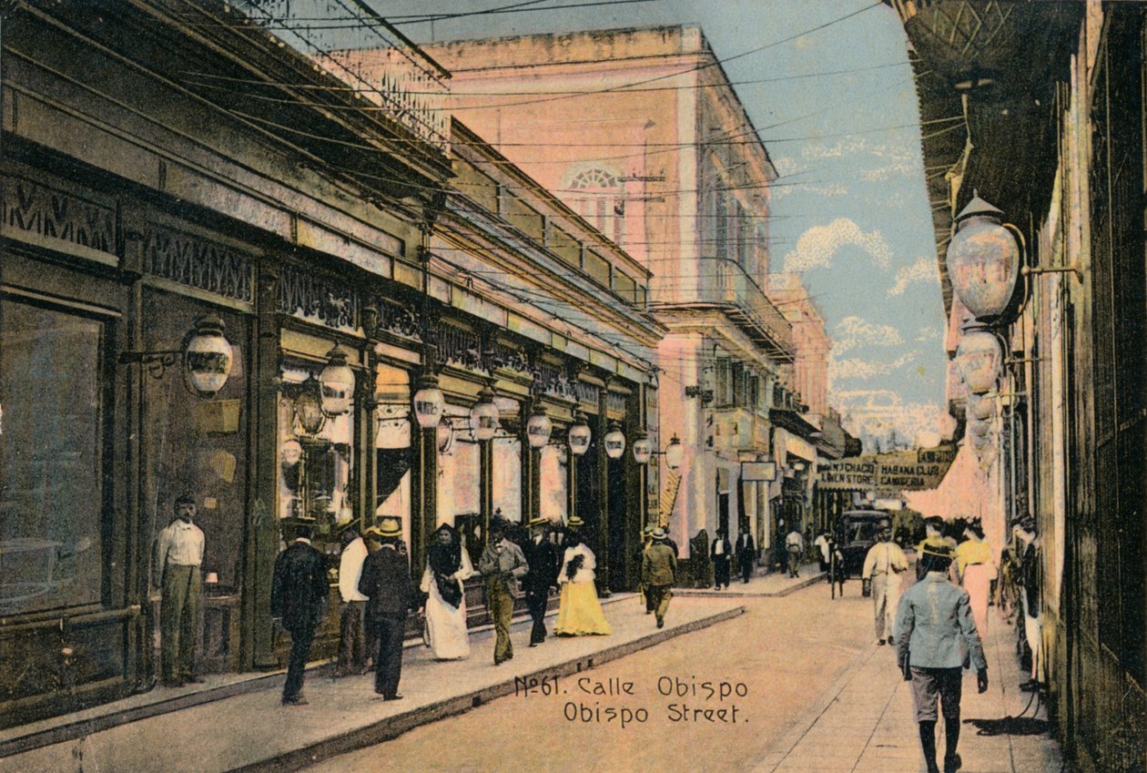 nr 61. Biskupa ul. Bishop Street, Hawana, Kuba, ok. 1910 r. autorstwa Unbekannt