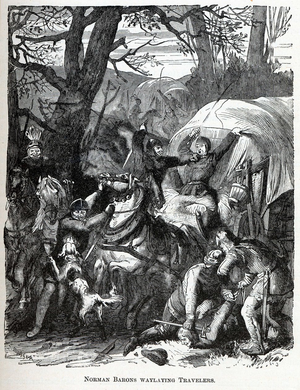 Norman Barons Waylaying Travelers, 1882 autorstwa Unbekannt