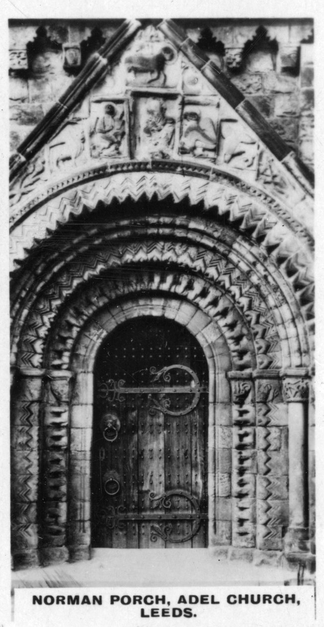 Ganek Norman, kościół Adel, Leeds, ok. 1920 r. autorstwa Unbekannt