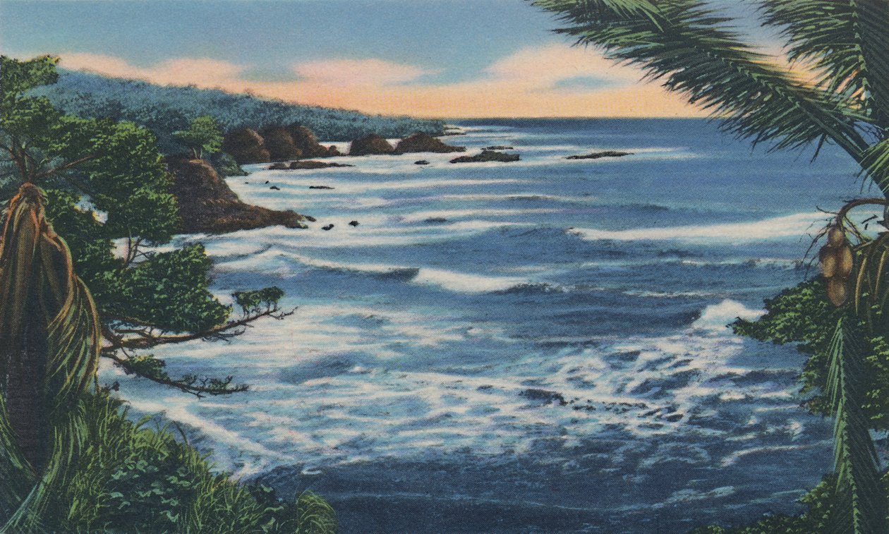 Północne wybrzeże, Trynidad, BWI, c1940. autorstwa Unbekannt