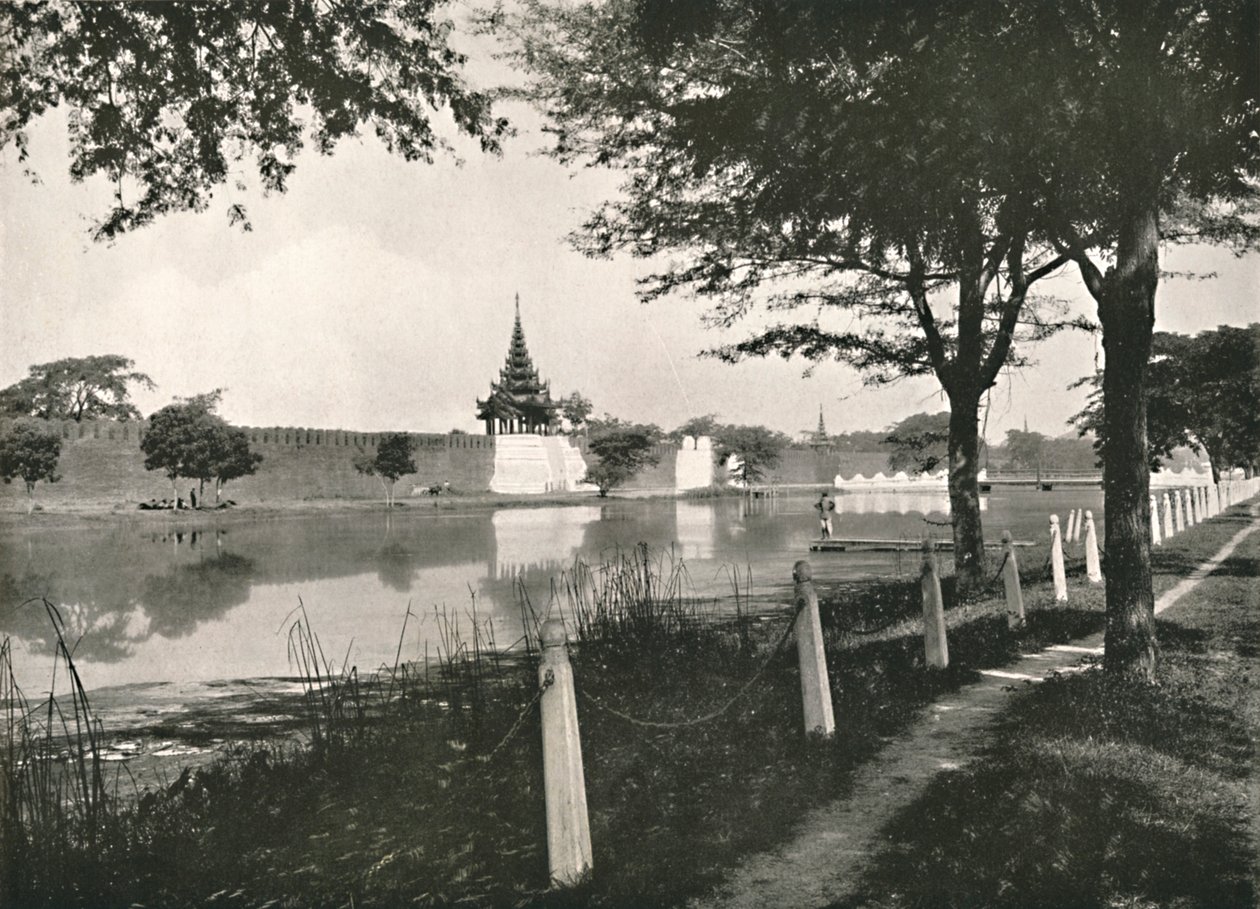 Północna Fosa i Mur, Mandalay, 1900. autorstwa Unbekannt