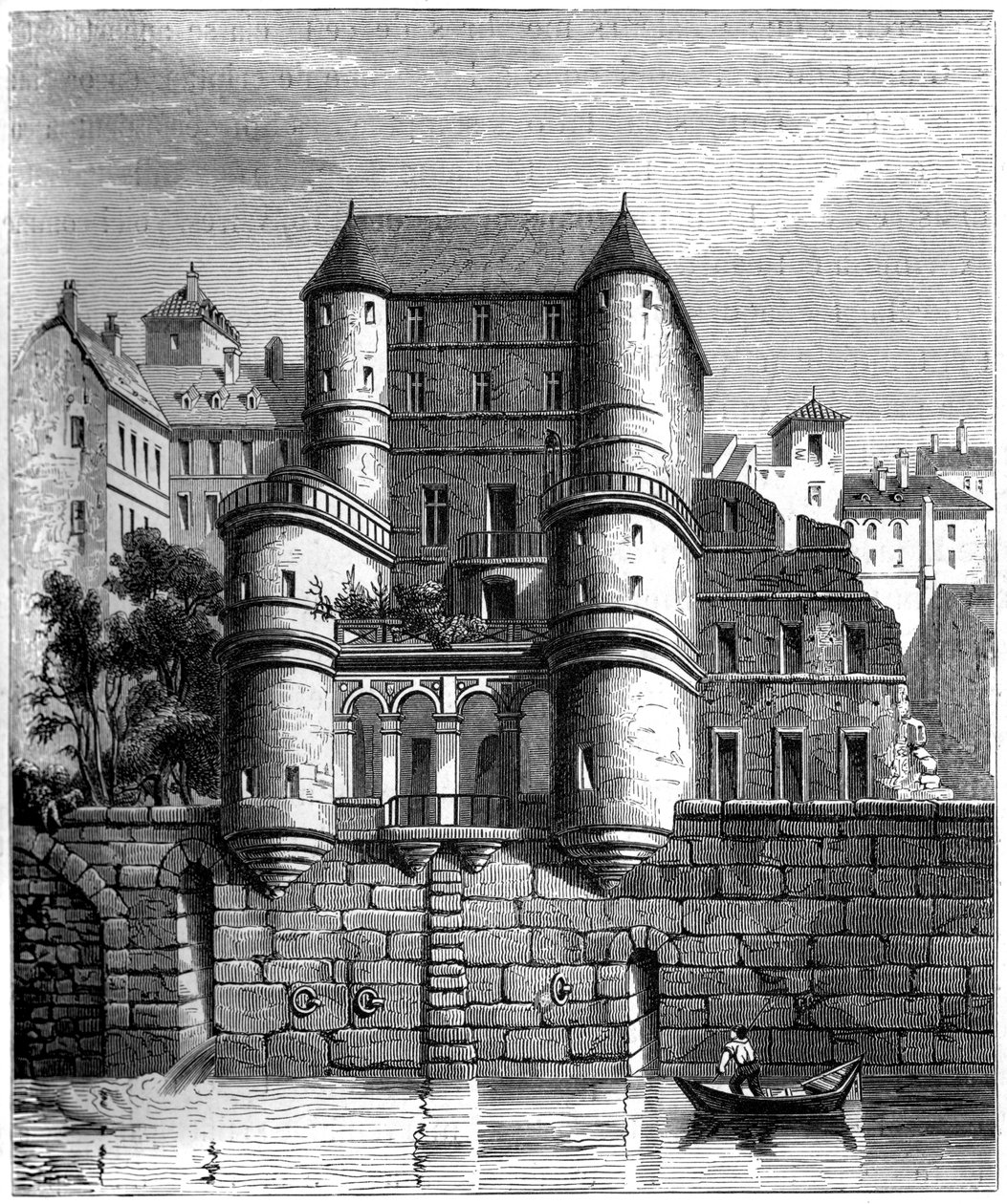 Północny front hotelu des Ursins, Paryż, ok. XVII w. 1849 r. autorstwa Unbekannt