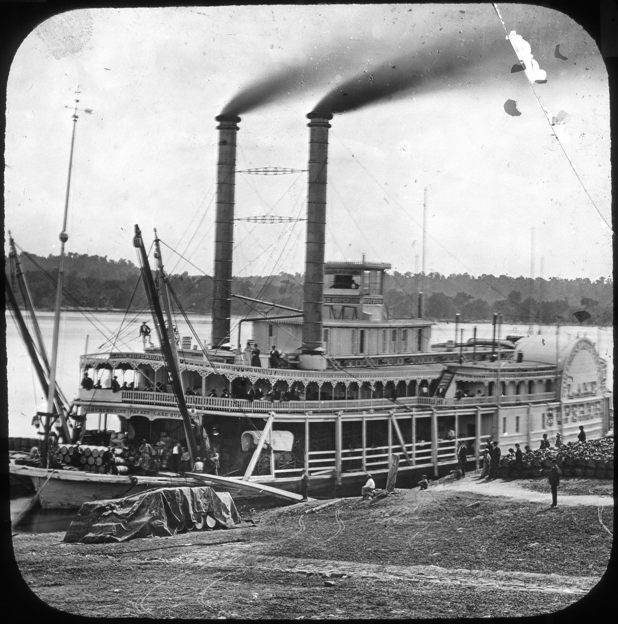 Parowiec łopatkowy Northern Line Packet Company Lake Superior, USA, ok. 1870 r. autorstwa Unbekannt