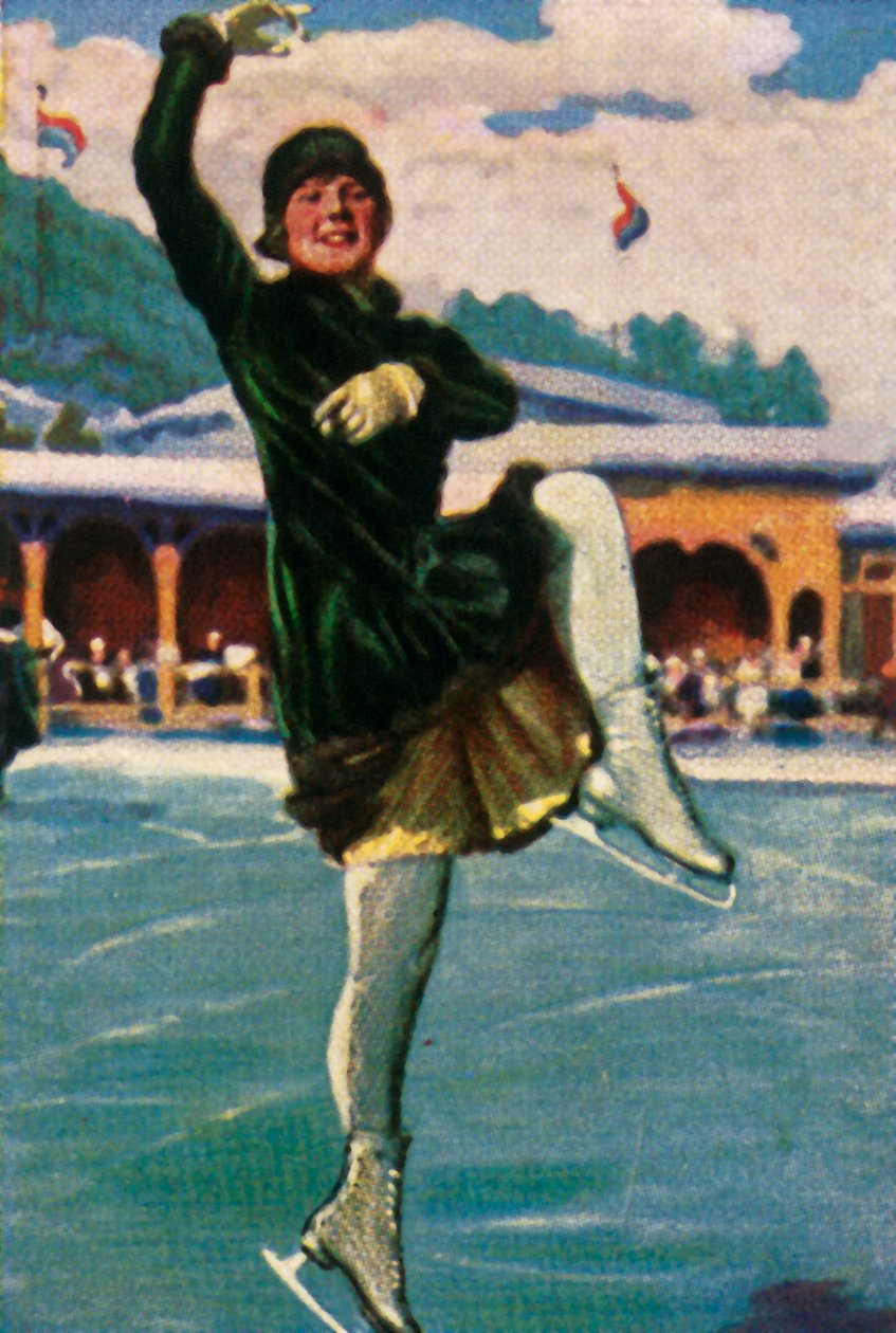 Norweska łyżwiarka figurowa i gwiazda filmowa Sonja Henie, 1928. autorstwa Unbekannt