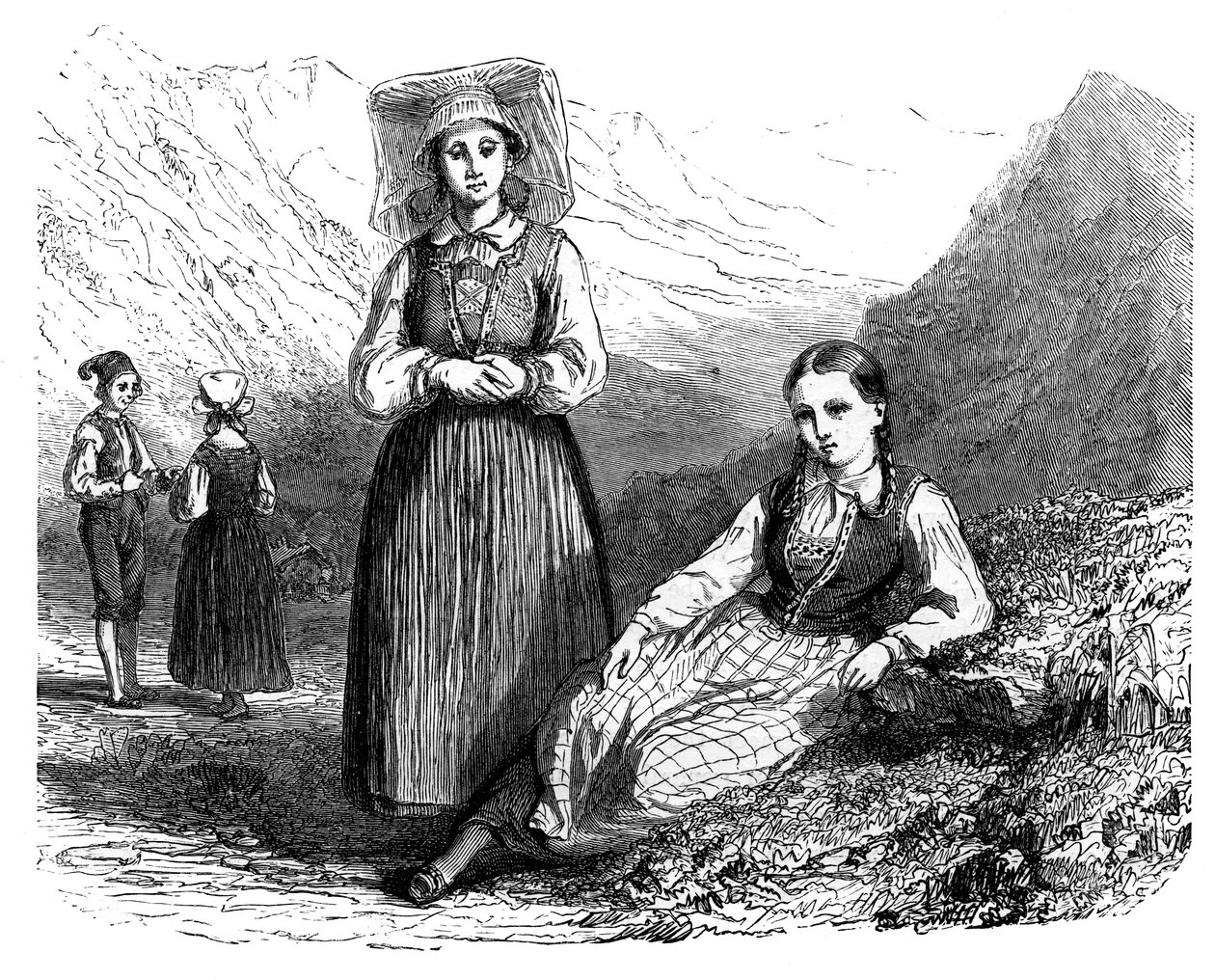 Norwegowie z Lovardalsskardu, c1890 autorstwa Unbekannt