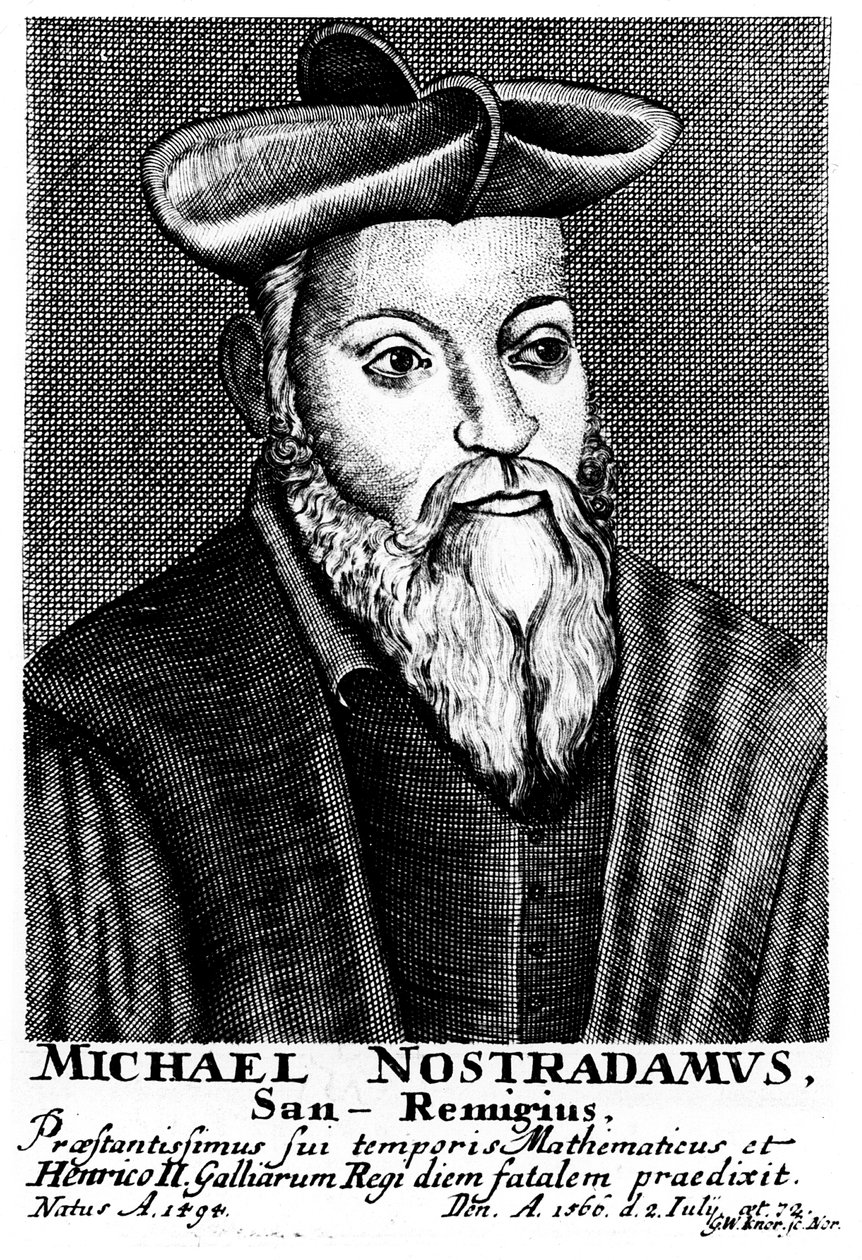 Nostradamus, XVI-wieczny francuski lekarz i astrolog, 1725 autorstwa Unbekannt