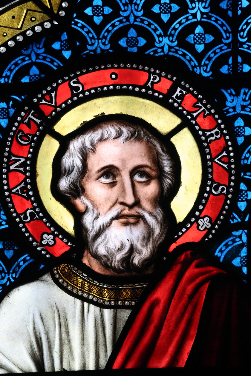 Kolegiata Notre-Dame Saint-Lazare, witraż, Saint Peter, Avallon, Francja autorstwa Unbekannt