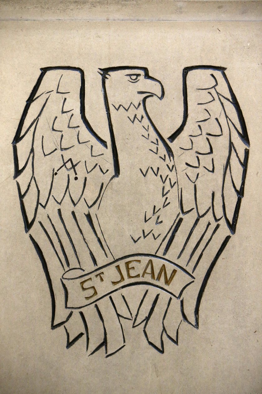 Kościół katolicki Notre Dame de France, Londyn. Symbol ewangelisty Jana, Londyn, Wielka Brytania autorstwa Unbekannt