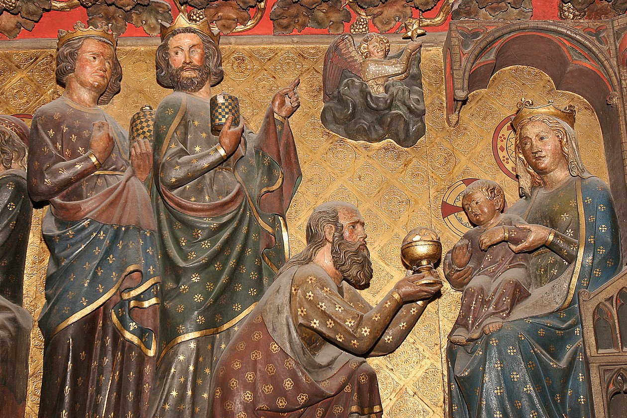 Rzeźba katedry Notre Dame de Paris: Objawienie Pańskie, Paryż, Francja autorstwa Unbekannt