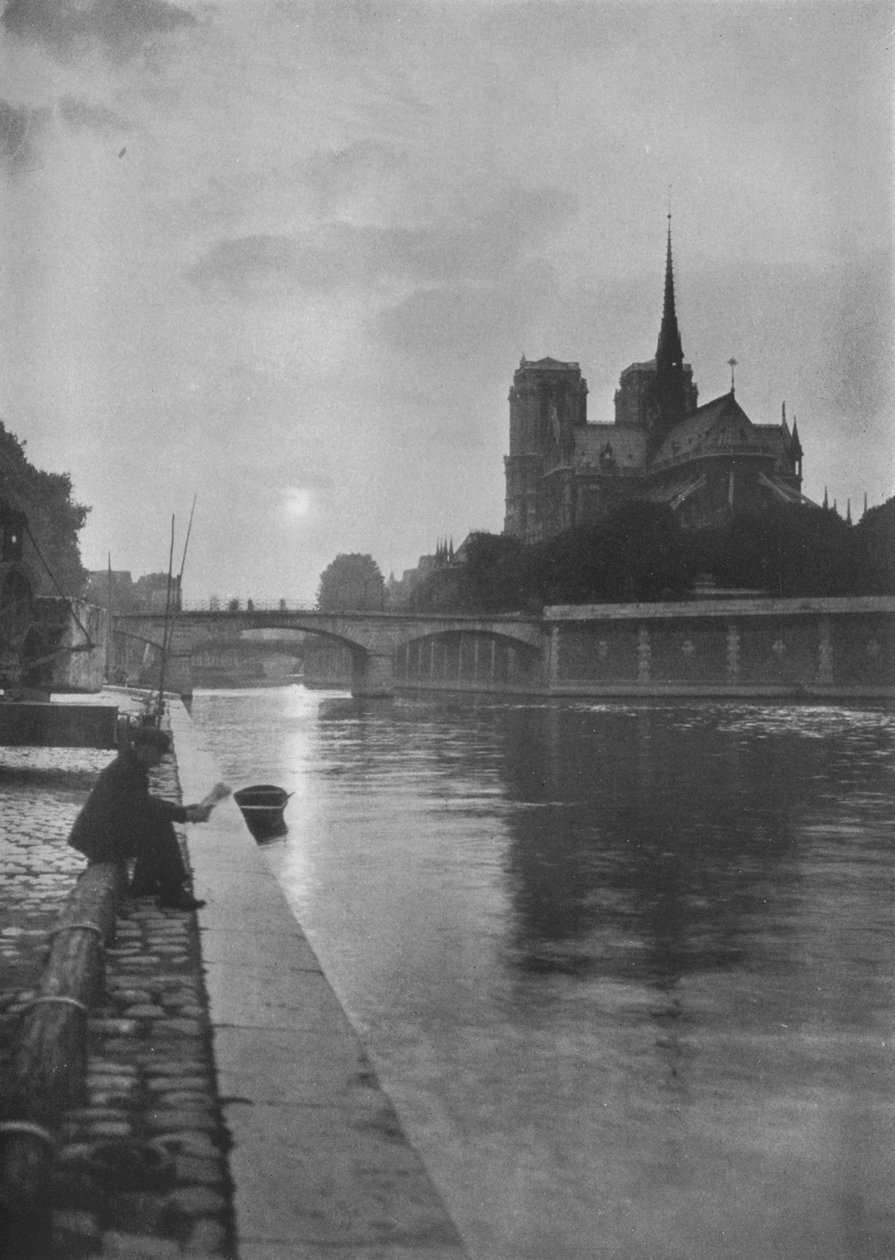 Notre Dame znad rzeki, Paryż, 1924 autorstwa Unbekannt