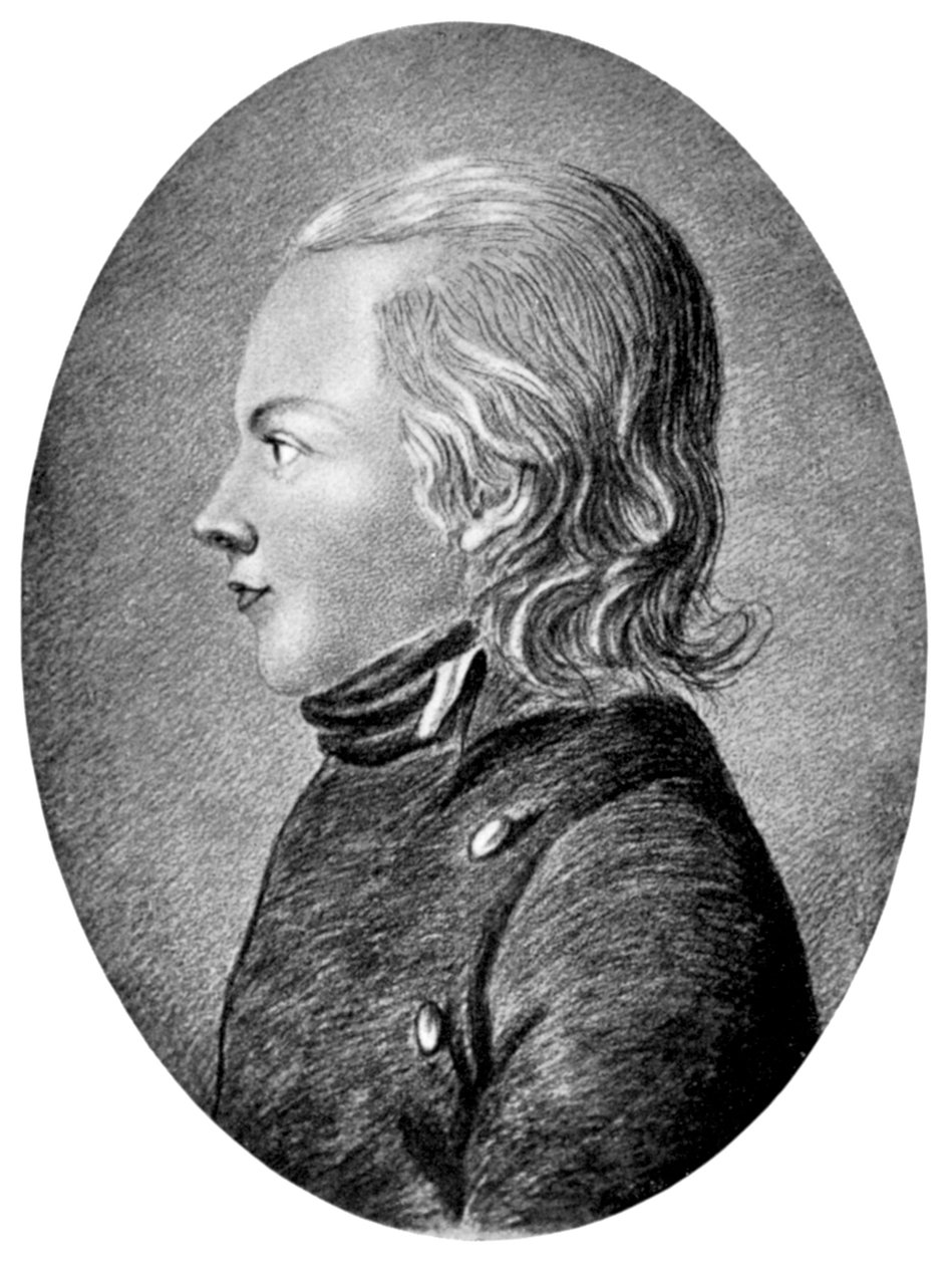 Novalis Friedrich von Hardenberg, niemiecki poeta i powieściopisarz romantyczny, ok. 1800 autorstwa Unbekannt