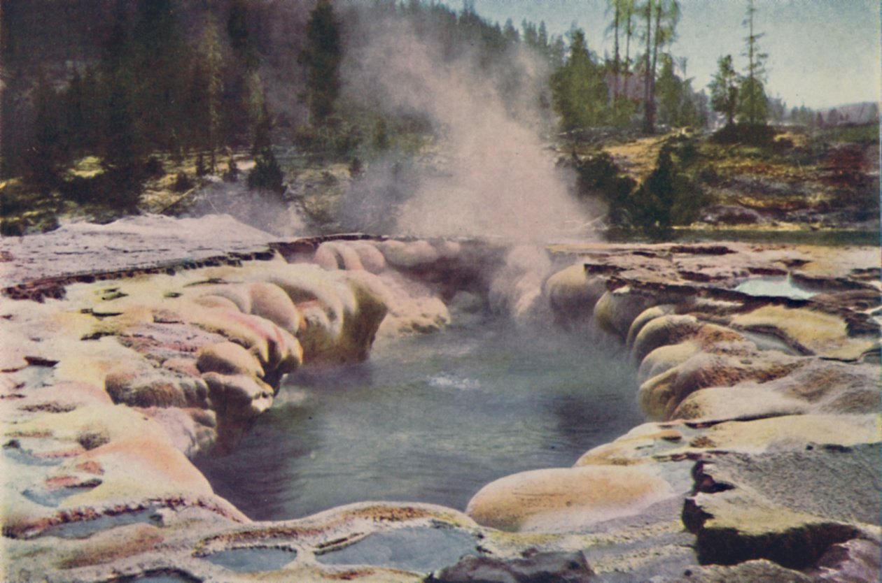 Podłużny gejzer, Park Yellowstone, 1916 autorstwa Unbekannt