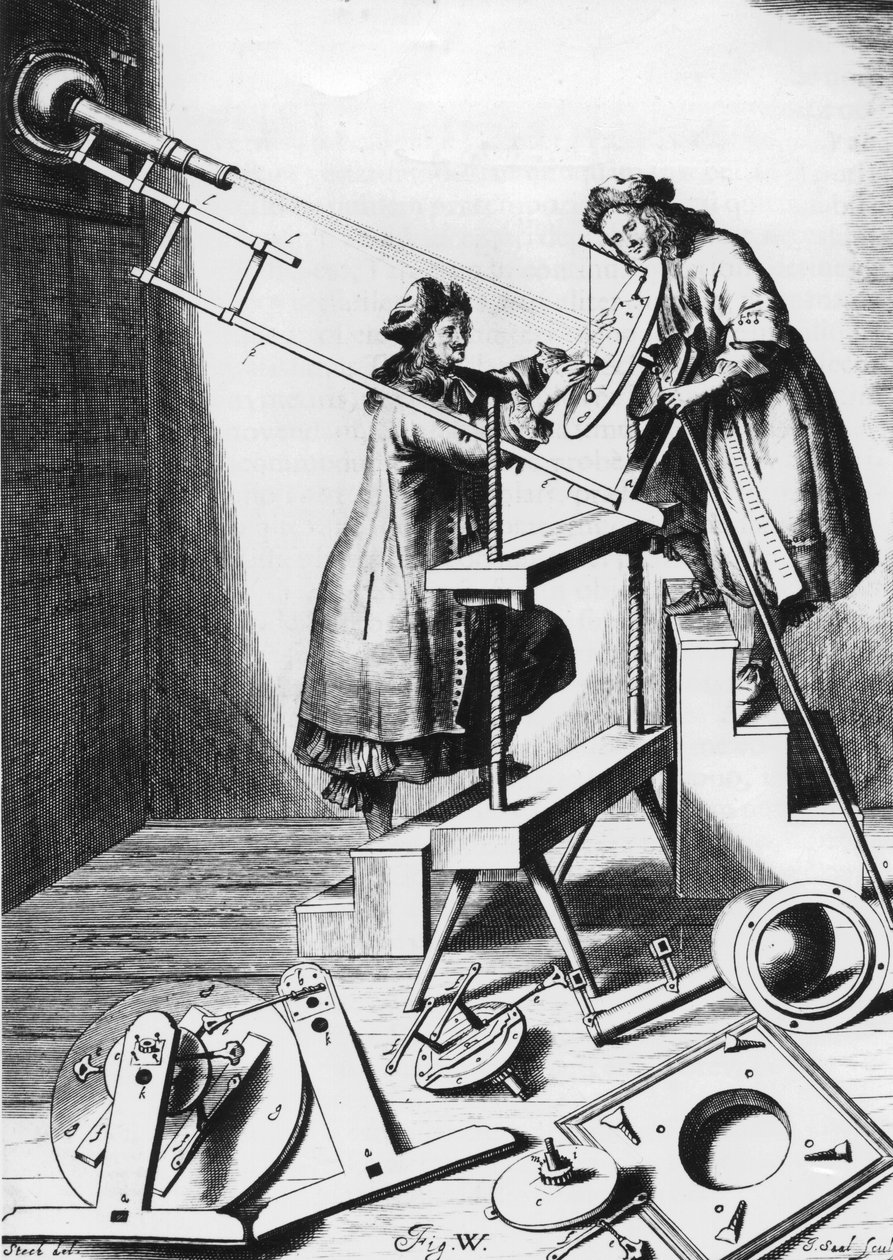 Obserwacja zaćmienia Słońca, 1673 autorstwa Unbekannt